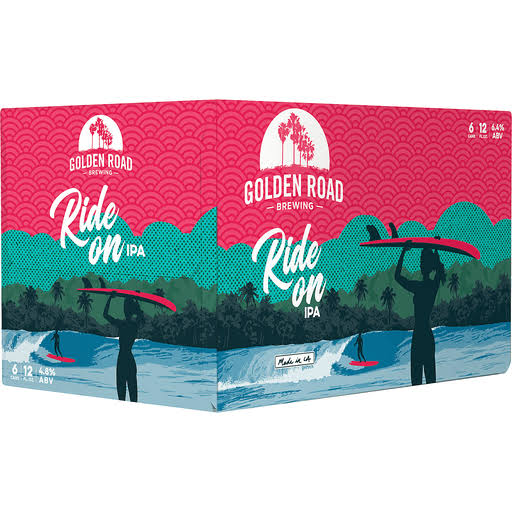 Golden Road Ride On Beer, IPA, West Coast - 6 pack, 12 fl oz cans