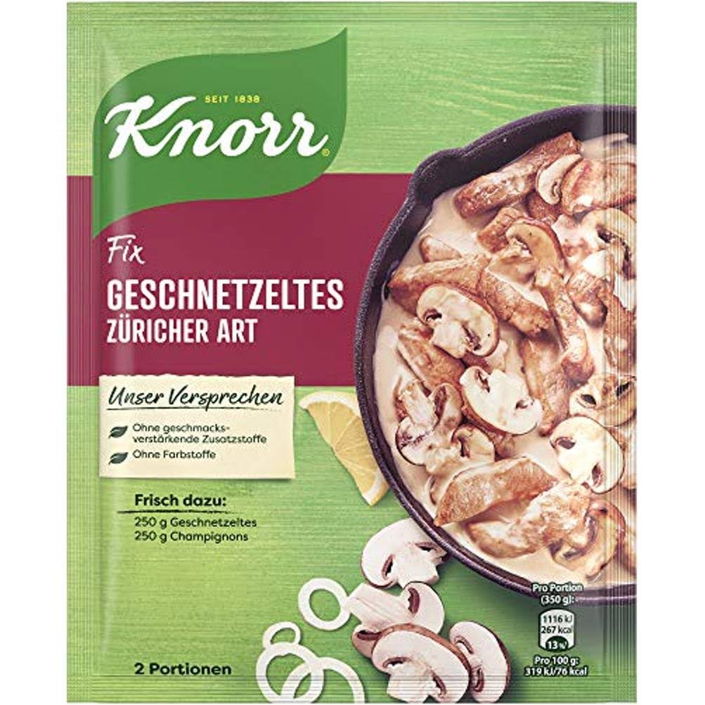 Knorr Fix- Geschnetzeltes- Zuericher Art