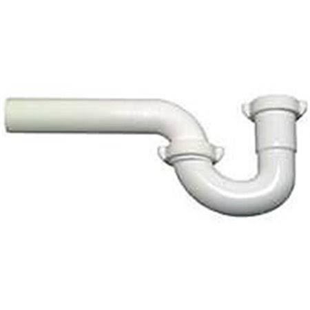 Plumb Tube Slip Joint Plastic Lavatory Wall Drain Trap - White, 1 1/4"