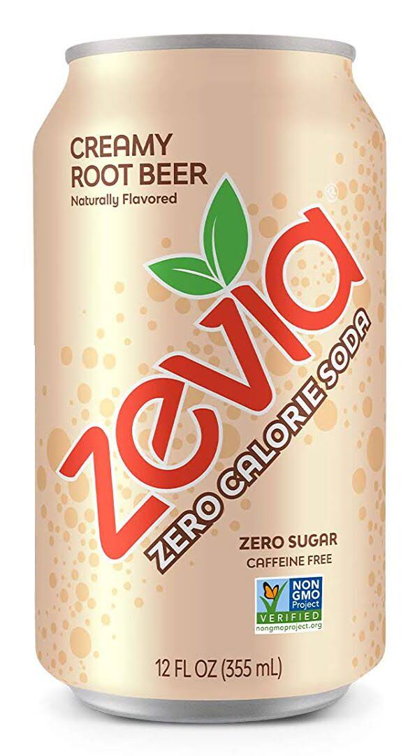 Zevia Root Beer, Zero Calorie, Creamy - 10 pack, 12 fl oz cans