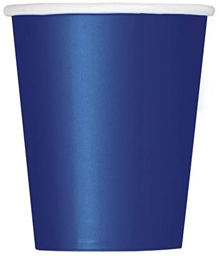 Unique Party True Paper Cups - Navy Blue, 9oz, 14ct