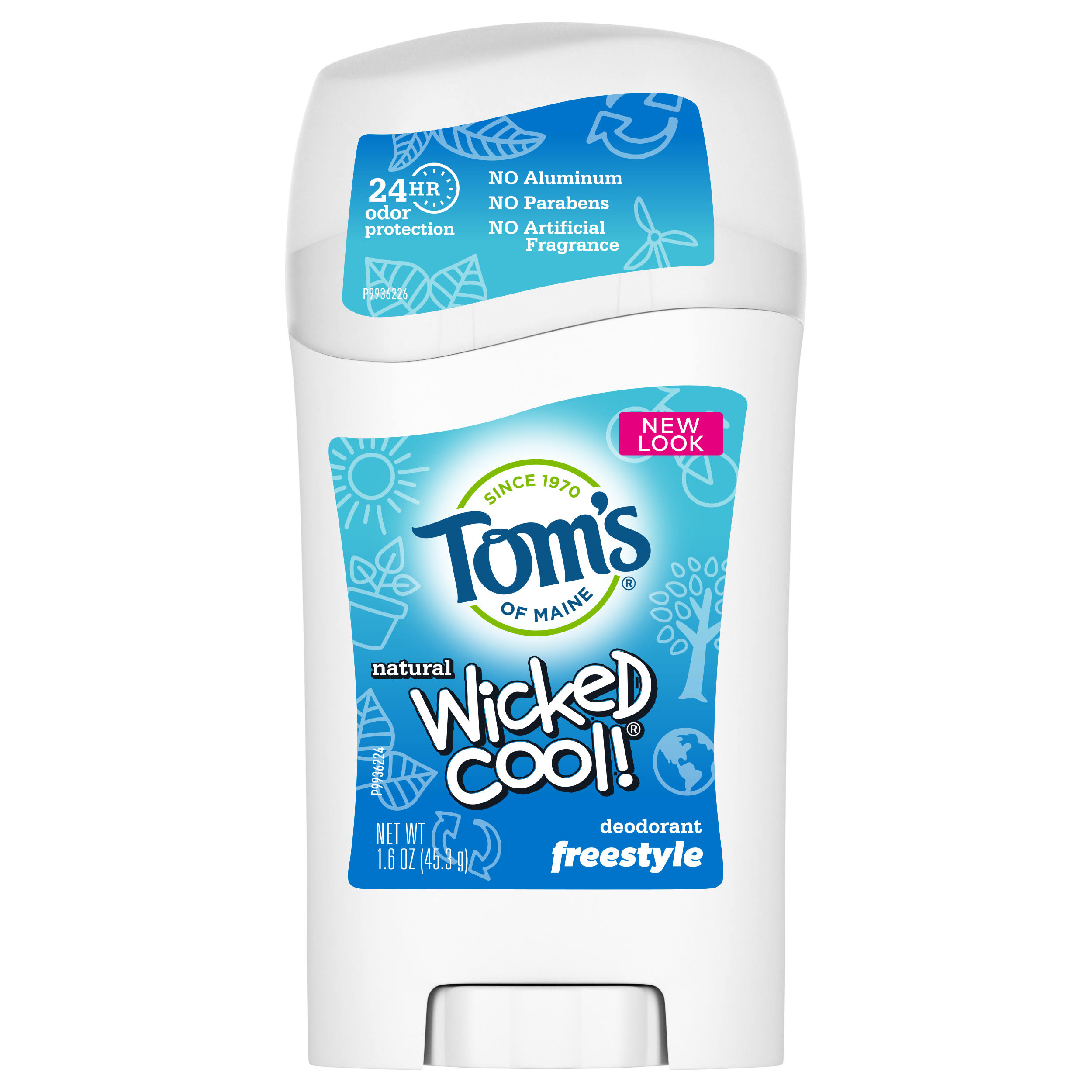 Tom's of Maine Natural Wicked Cool Deodorant Freestyle 1.6 oz.