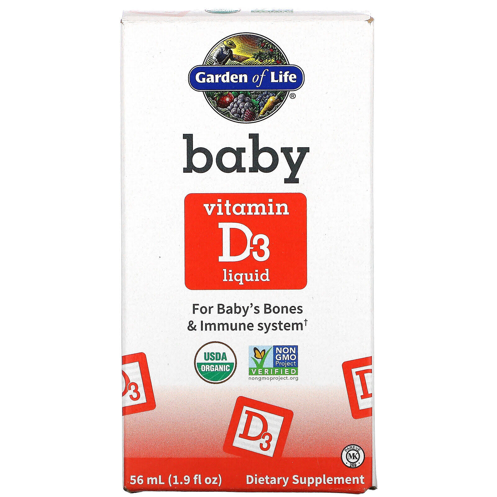 Garden of Life Baby Vitamin D3 Liquid - 1.9 fl. oz (56 ml)