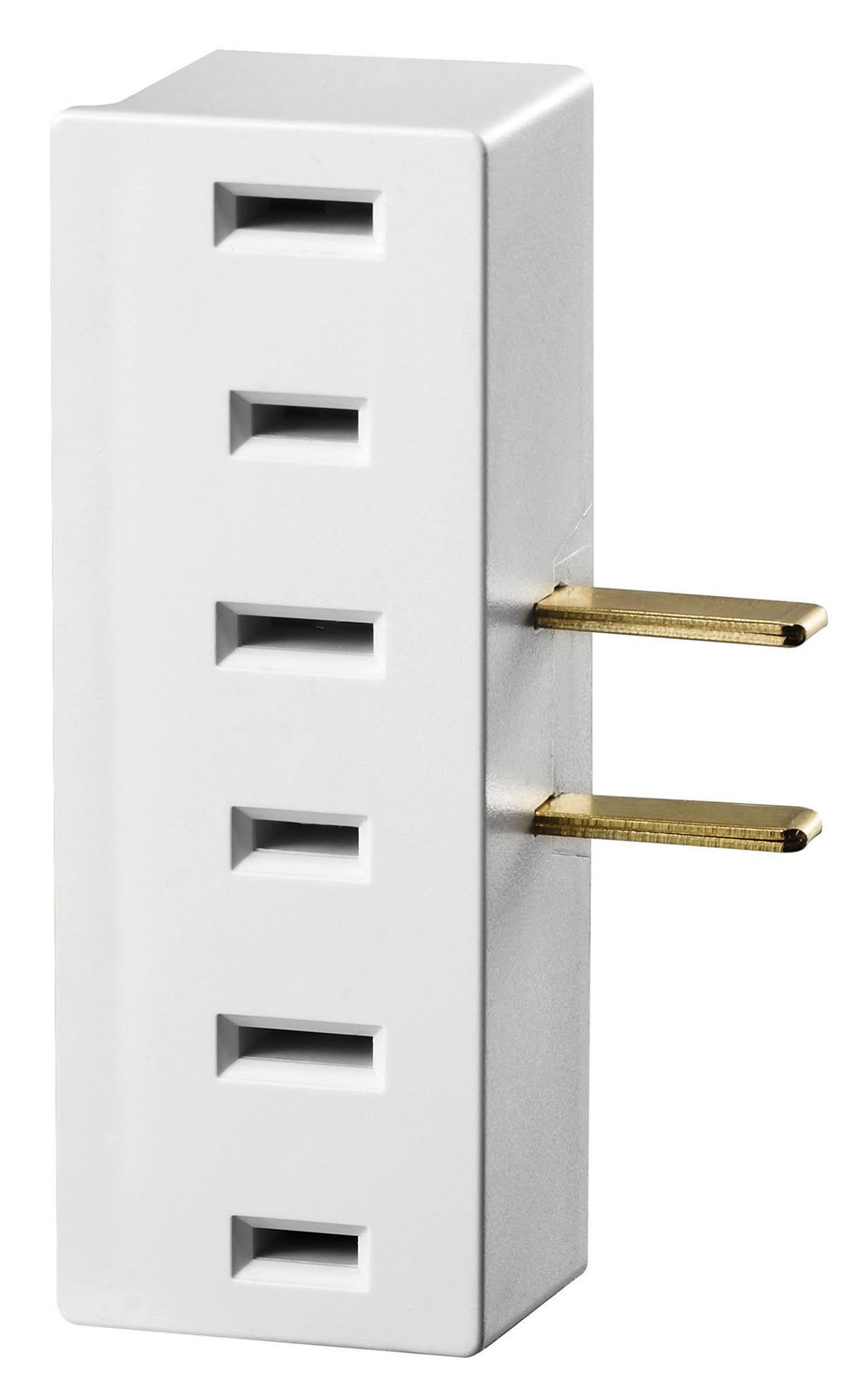 Leviton Plug In Outlet Adapter - White
