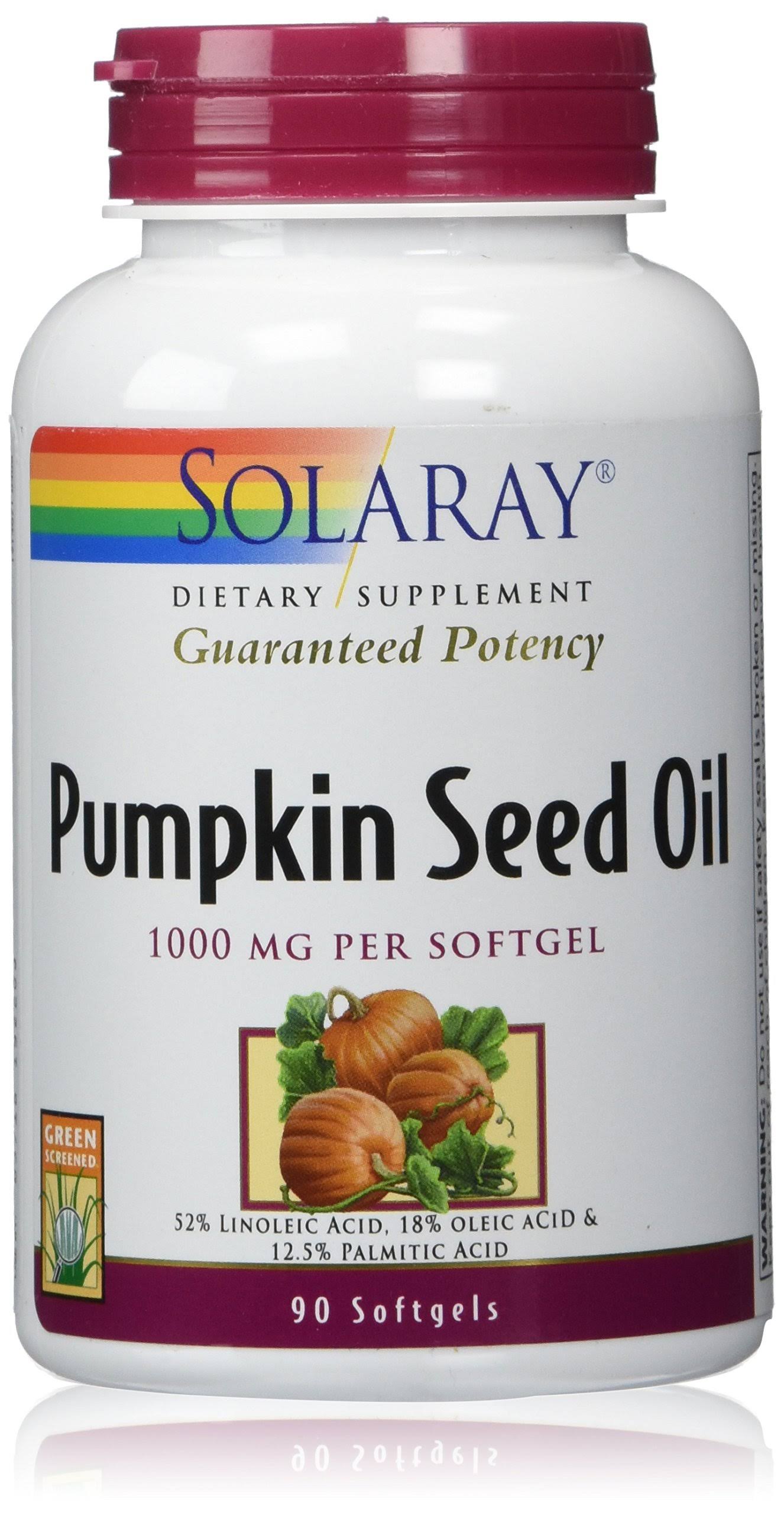 Solaray Pumpkin Seed Oil Supplement - 1000mg, 90ct