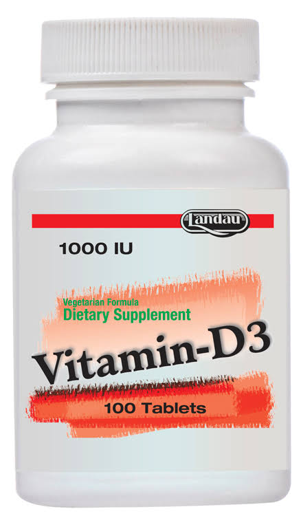 Landau Kosher Vitamin D3 - 1000IU, 100 Tablets