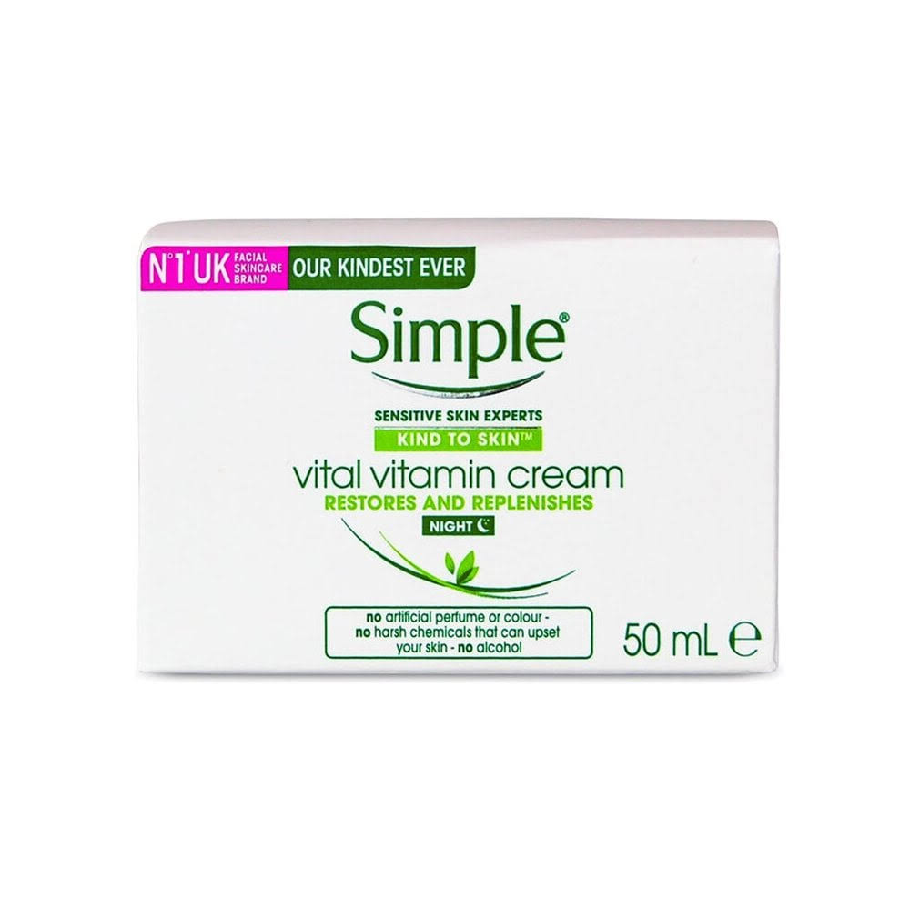 Simple Kind to Skin Vital Vitamin Night Cream - Multi-Vitamins, 50ml