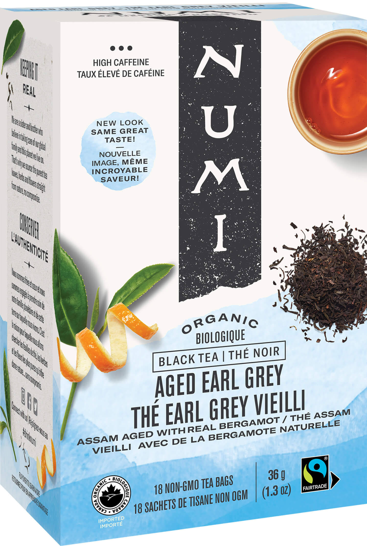 Numi Aged Earl Grey Bergamot Black Tea - 18pk