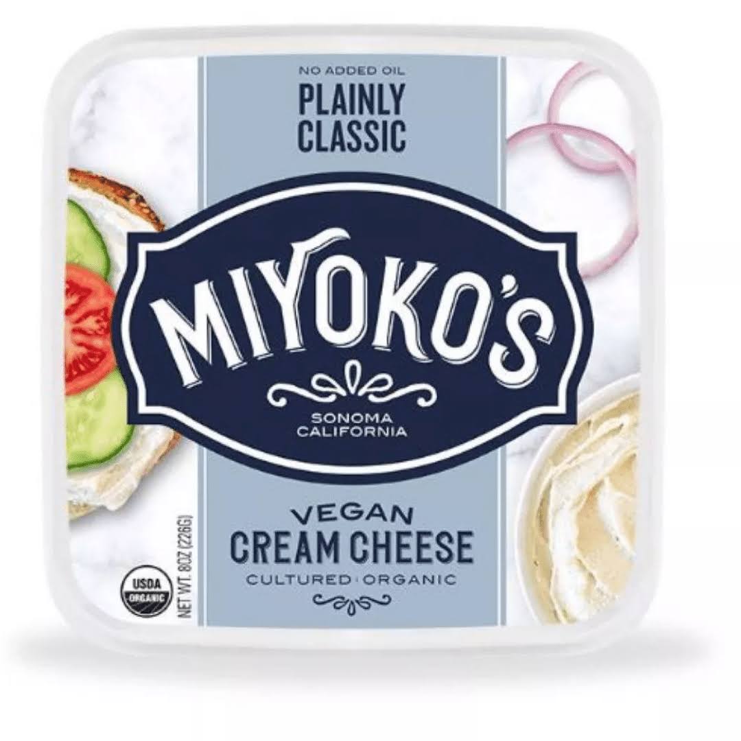 Miyokos Creamery: Cream Cheese Vegan Plain, 8 Oz