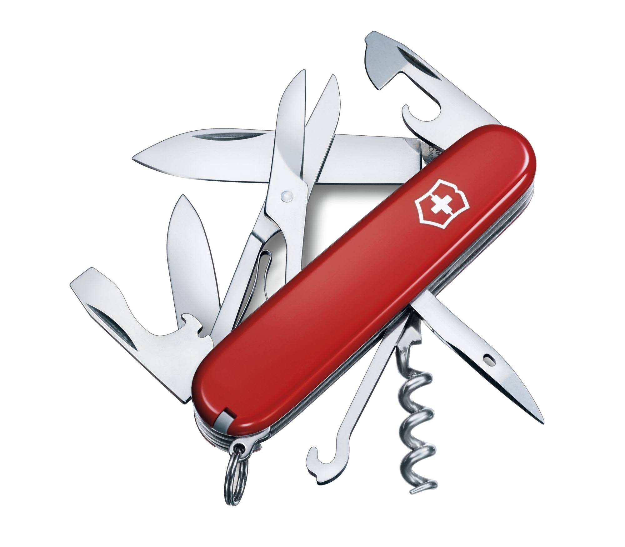 Victorinox Swiss Army Climber Pocket Knife - Red, 3 1/2"