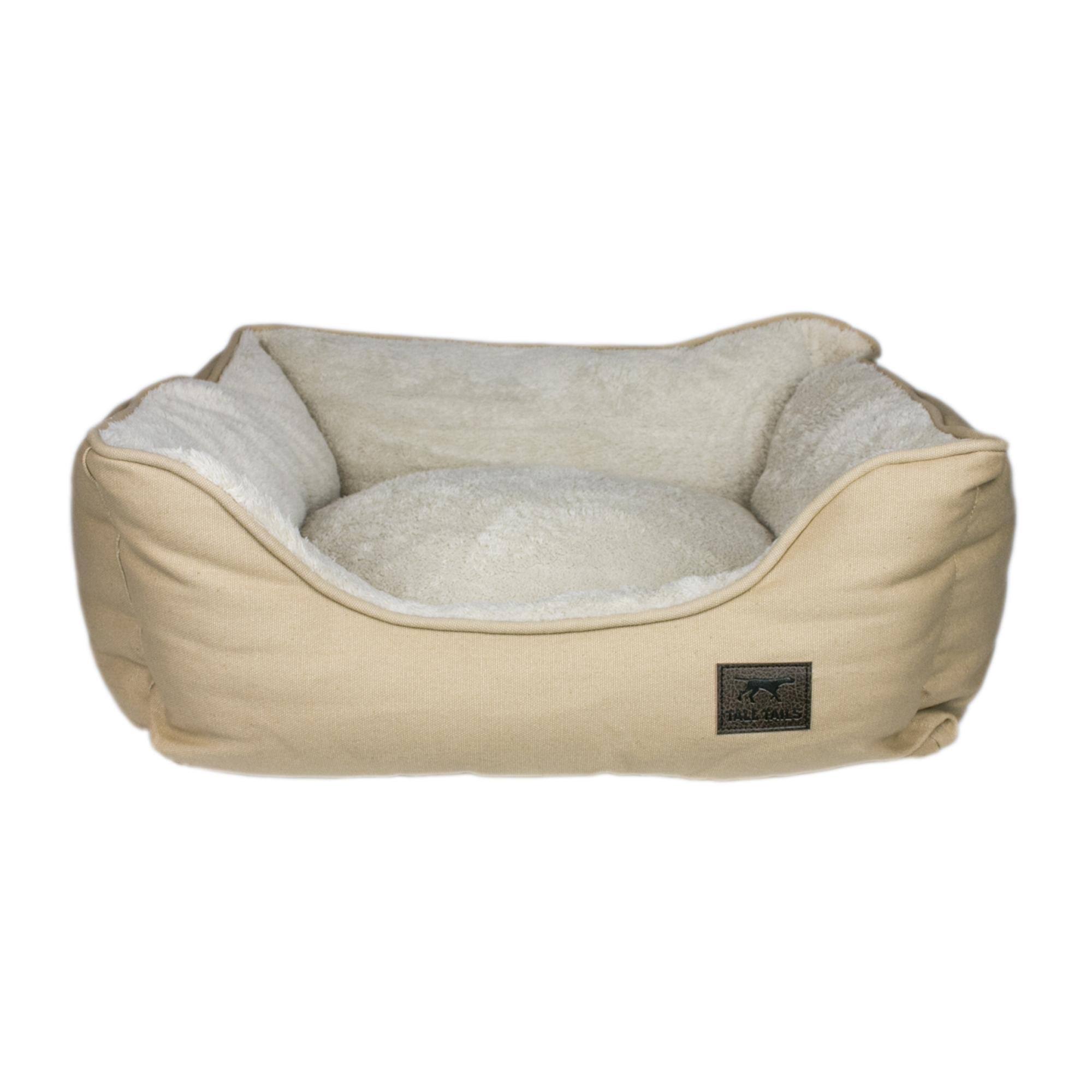 Tall Tails Dream Chaser Bolster Bed - Khaki / Large