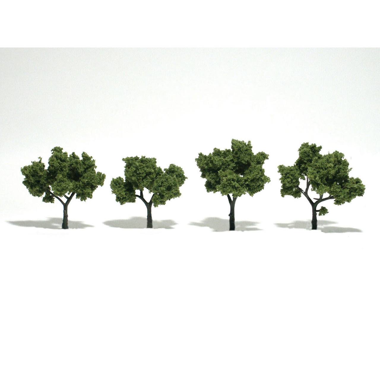 Woodland Scenics Assembled Tree - Light Green, 4 Pack