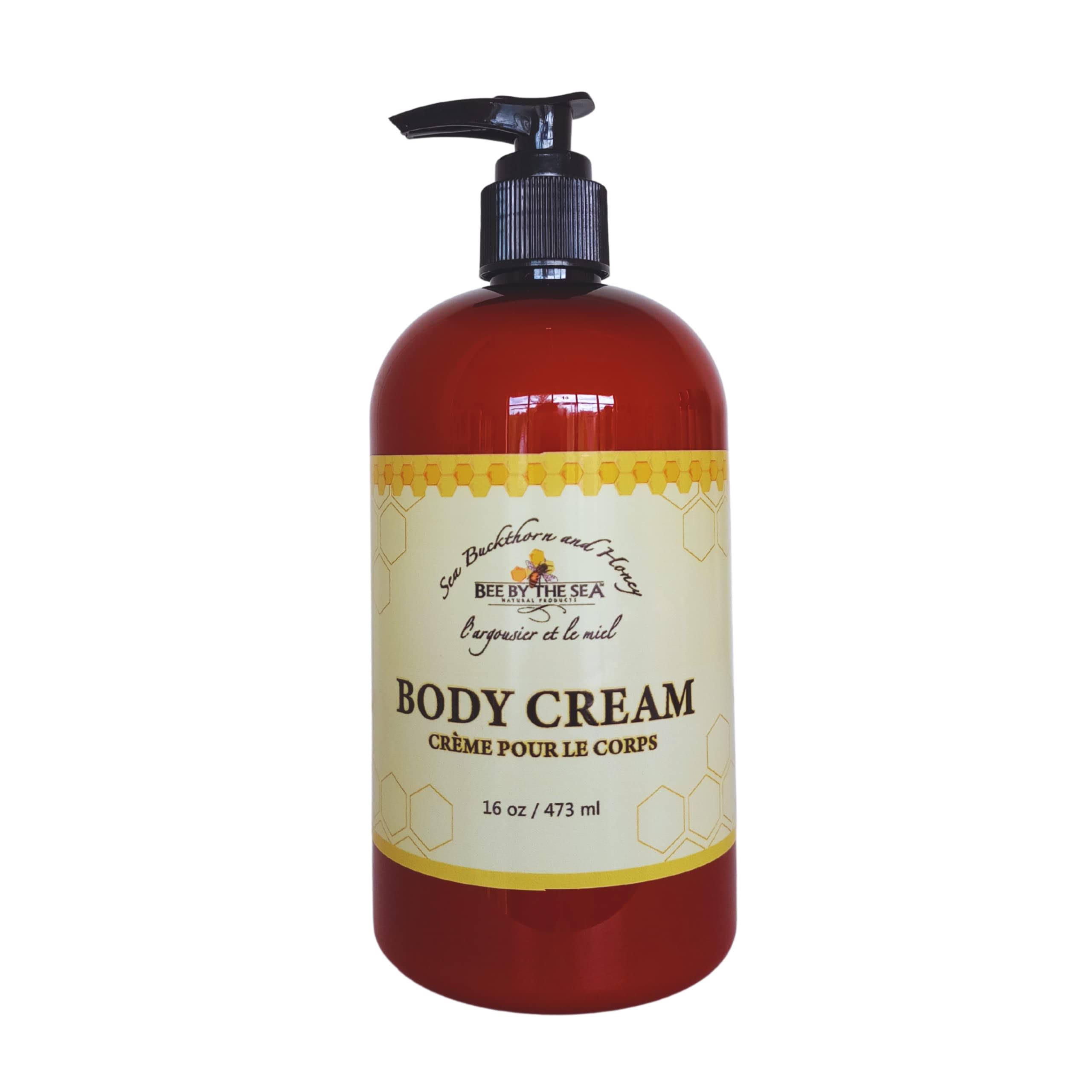 Bee by The Sea Non-Greasy Body Cream - with Sea Buckthorn and Honey - 16 oz