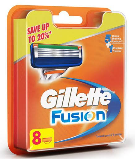 Gillette Fusion Mens Razor Refill Blades - 8ct