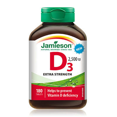 Jamieson Vitamin D3 2500iu Extra Strength 180 Tablets