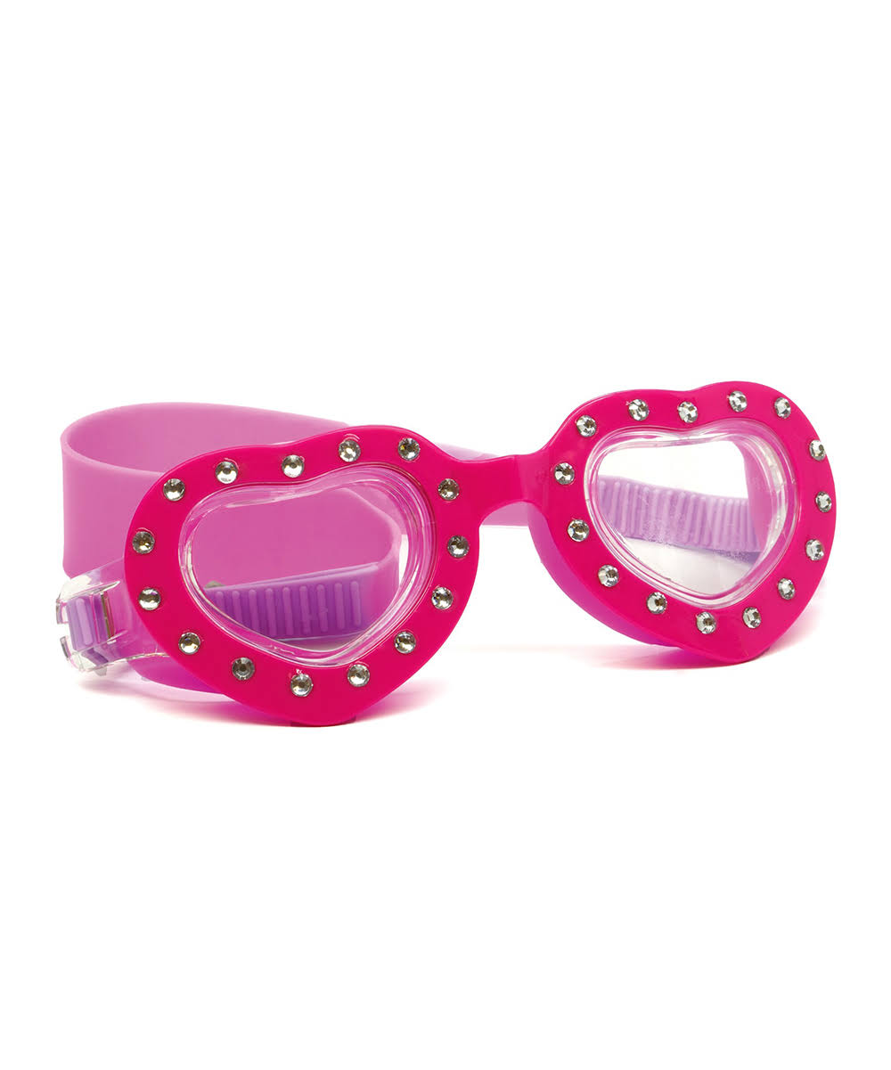 DM Merchandising Pink Heart Swim Goggles YOUTH