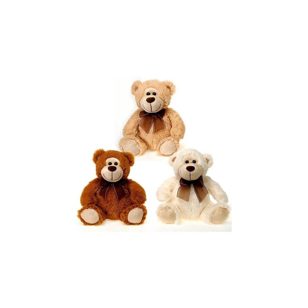 9" Bear with Ribbon Plush Toy - Assorted Colors