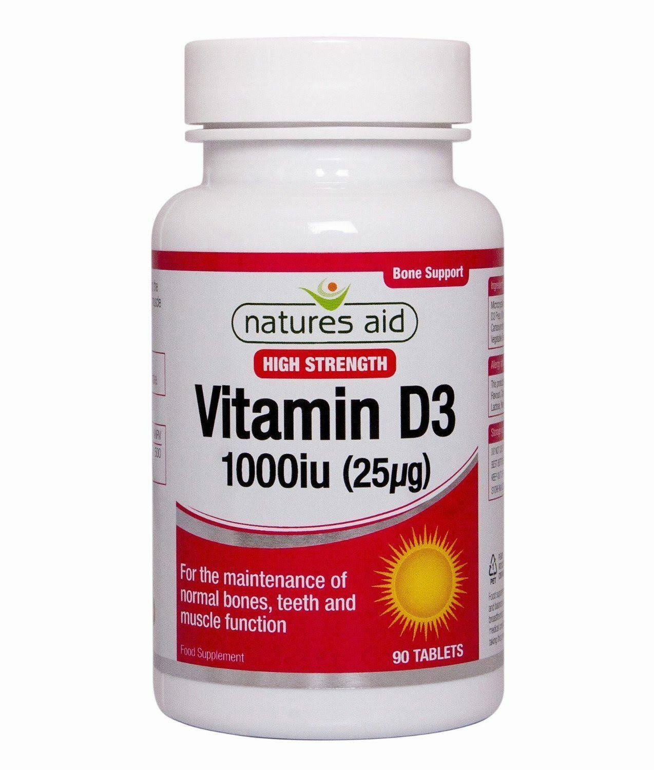 Natures Aid Vitamin D3 Food Supplement - 90 Tablets