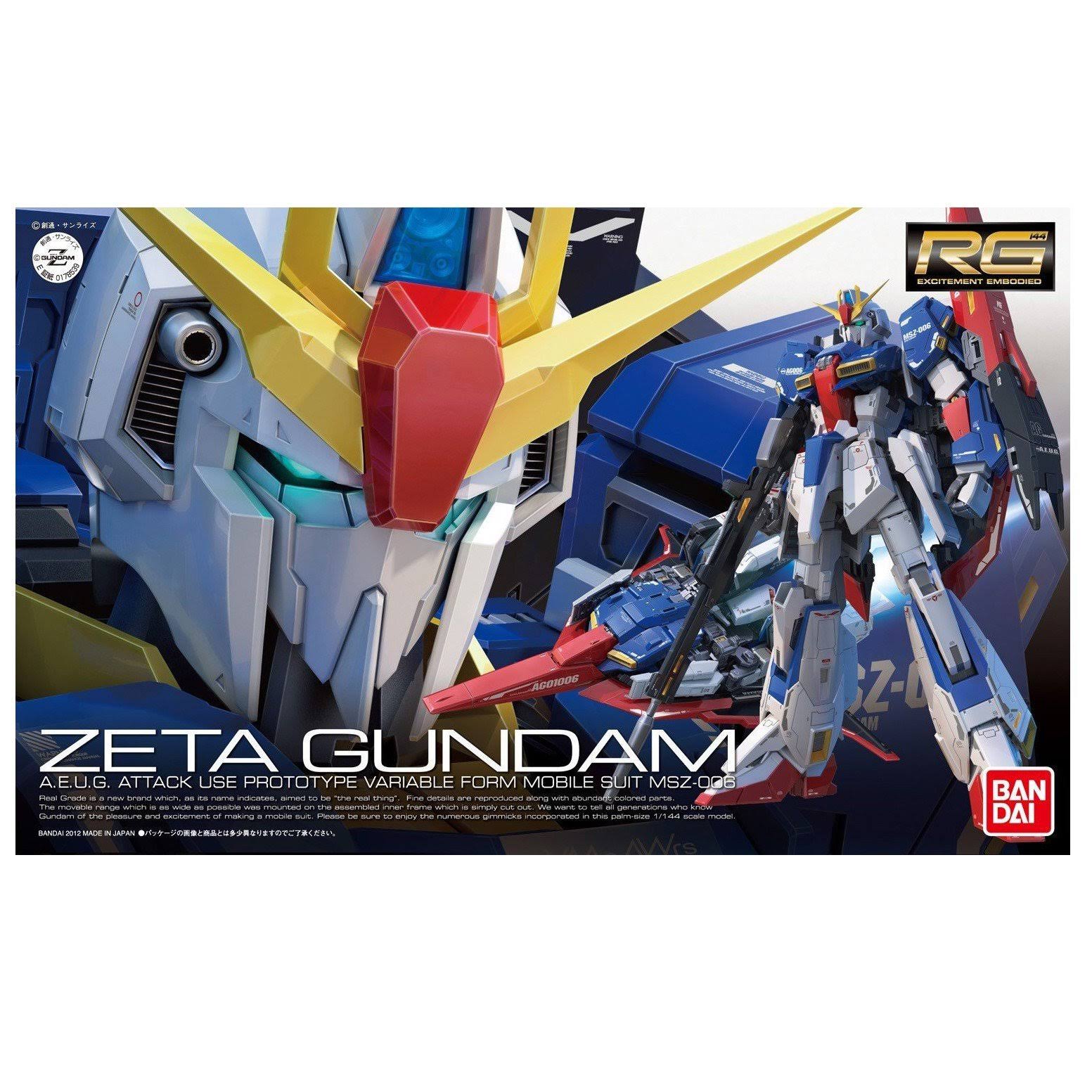 Bandai Hobby #10 RG Zeta Gundam 1:144 Scale Model Kit