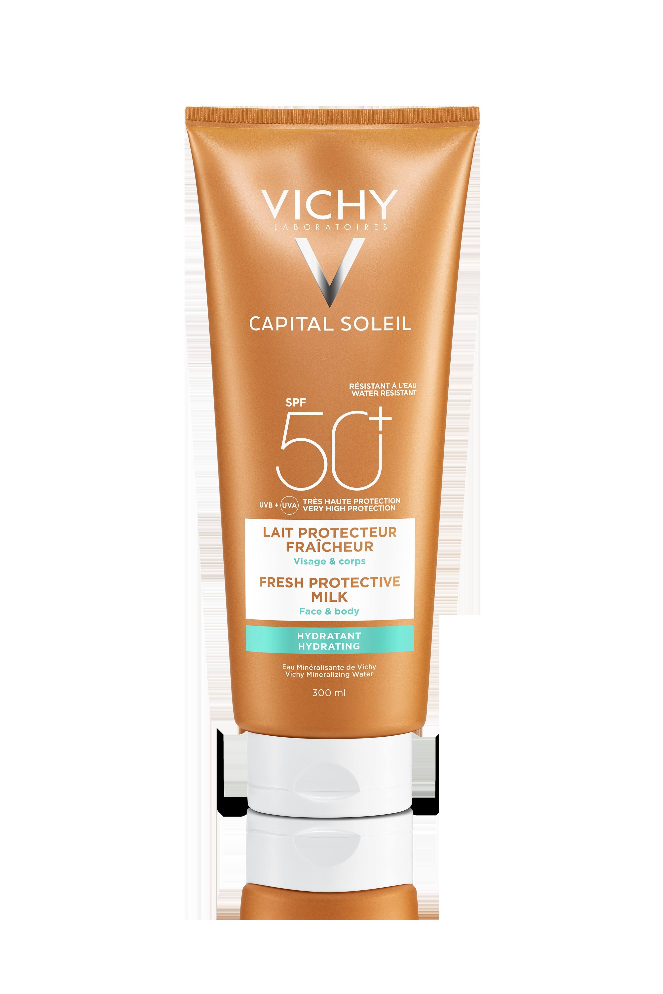 Vichy Capital Soleil Beach Protect Fresh Hydrating SPF 50 Face and Body Milk - 300ml