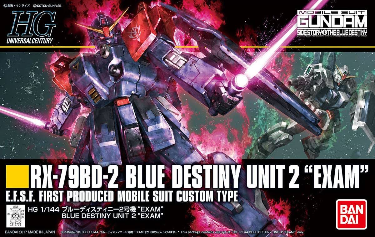BANDAI - Hguc 208 Gundam Blue Destiny Unit 2 'Exam' 1/144 Scale Kit