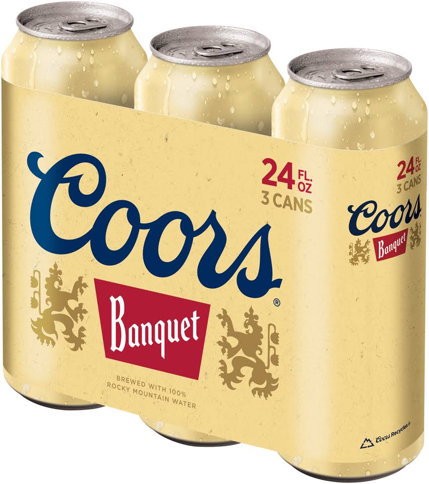 Coors Banquet Beer - 3 x 24oz
