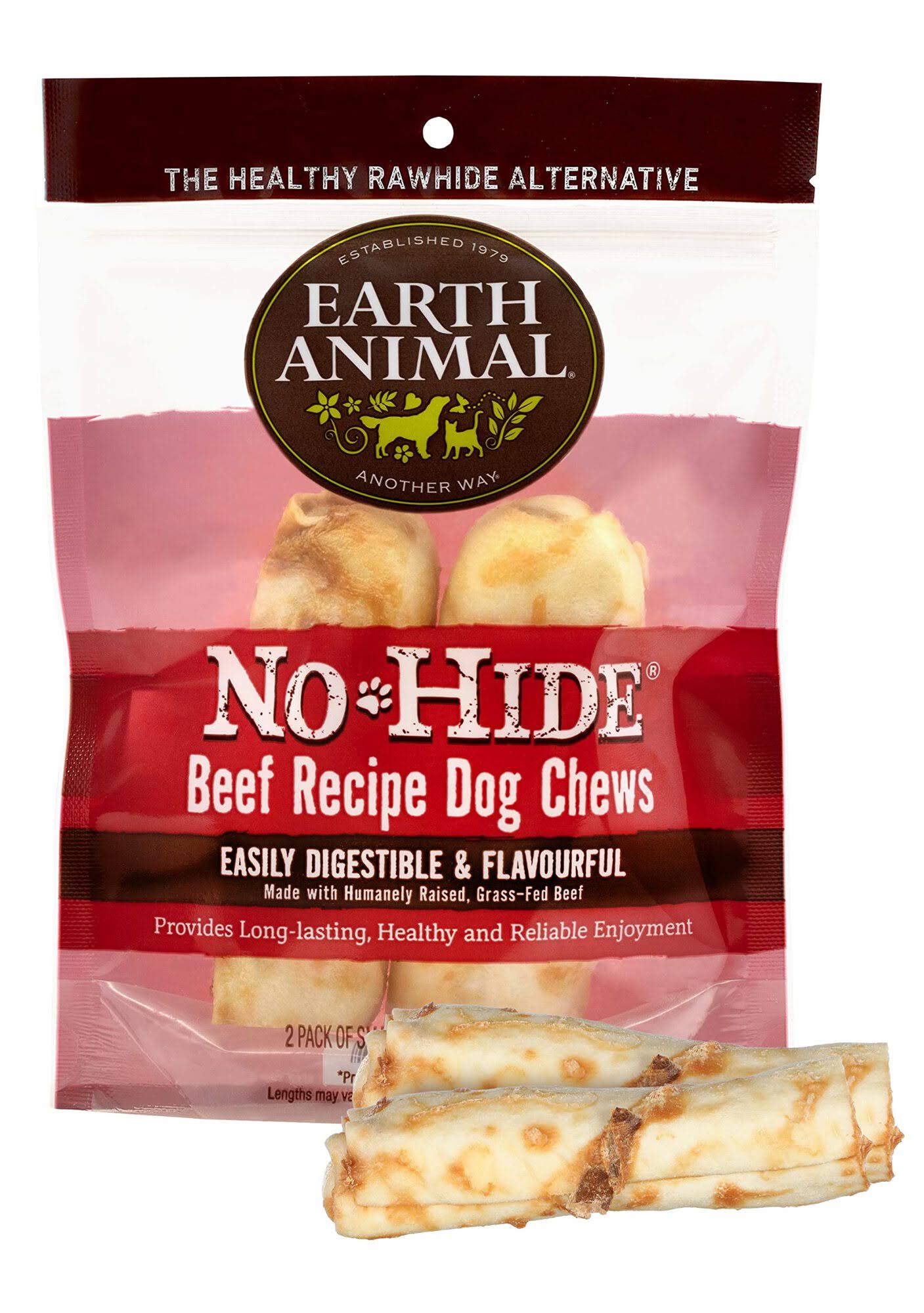 Earth Animal 4 in No-Hide Beef Chew For Dogs