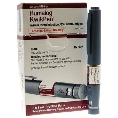 Humalog Insulin KwikPen, 100units/mL, 3ml Pen