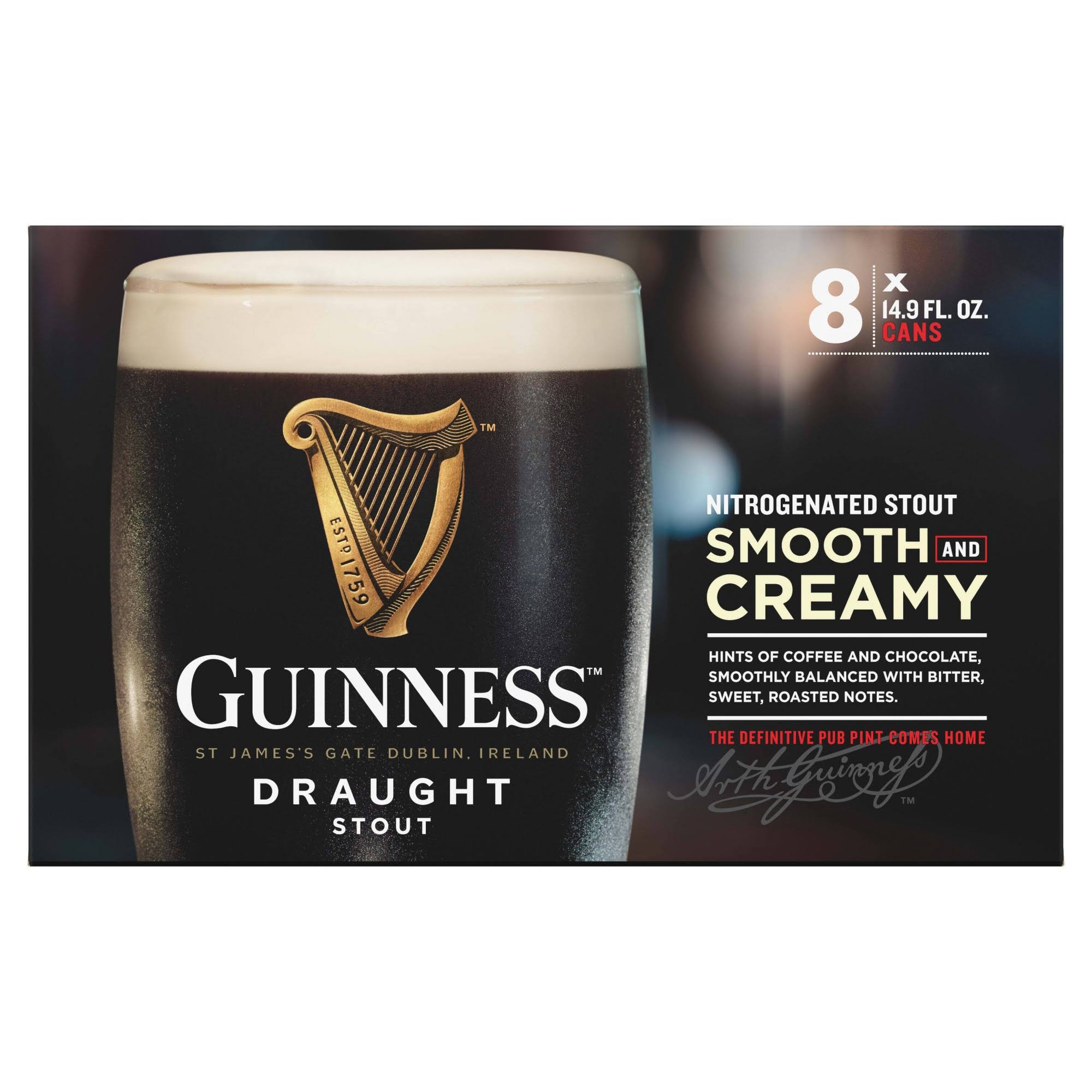 Guinness Draught Beer - 8 Cans