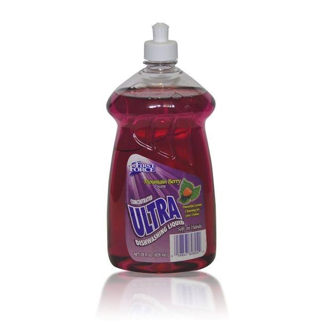 First Force Concentrated Ultra Dishwashing Liquid - Mountain Berry Scent, 28oz