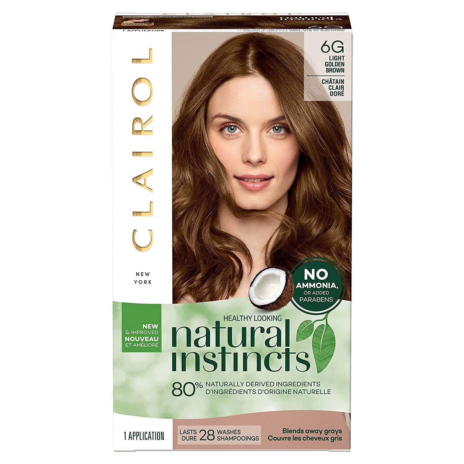 Clairol Natural Instincts Semi-Permanent, 6G Light Golden Brown, Toast