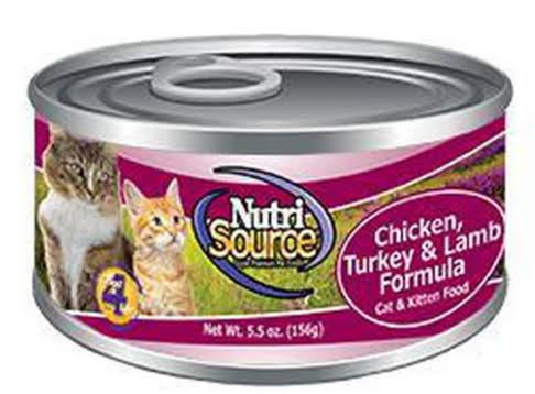 Nutri Source Canned Cat Food - Chicken Turkey and Lamb, 5oz