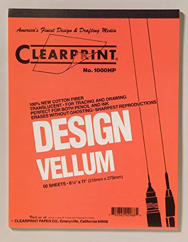 Clearprint Design Vellum Paper - 50 sheets, 8.5" x 11"