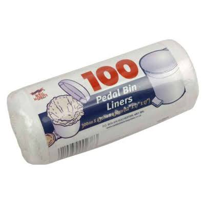 Royal Markets Pedal Bin Liners White (100 Liner Roll)