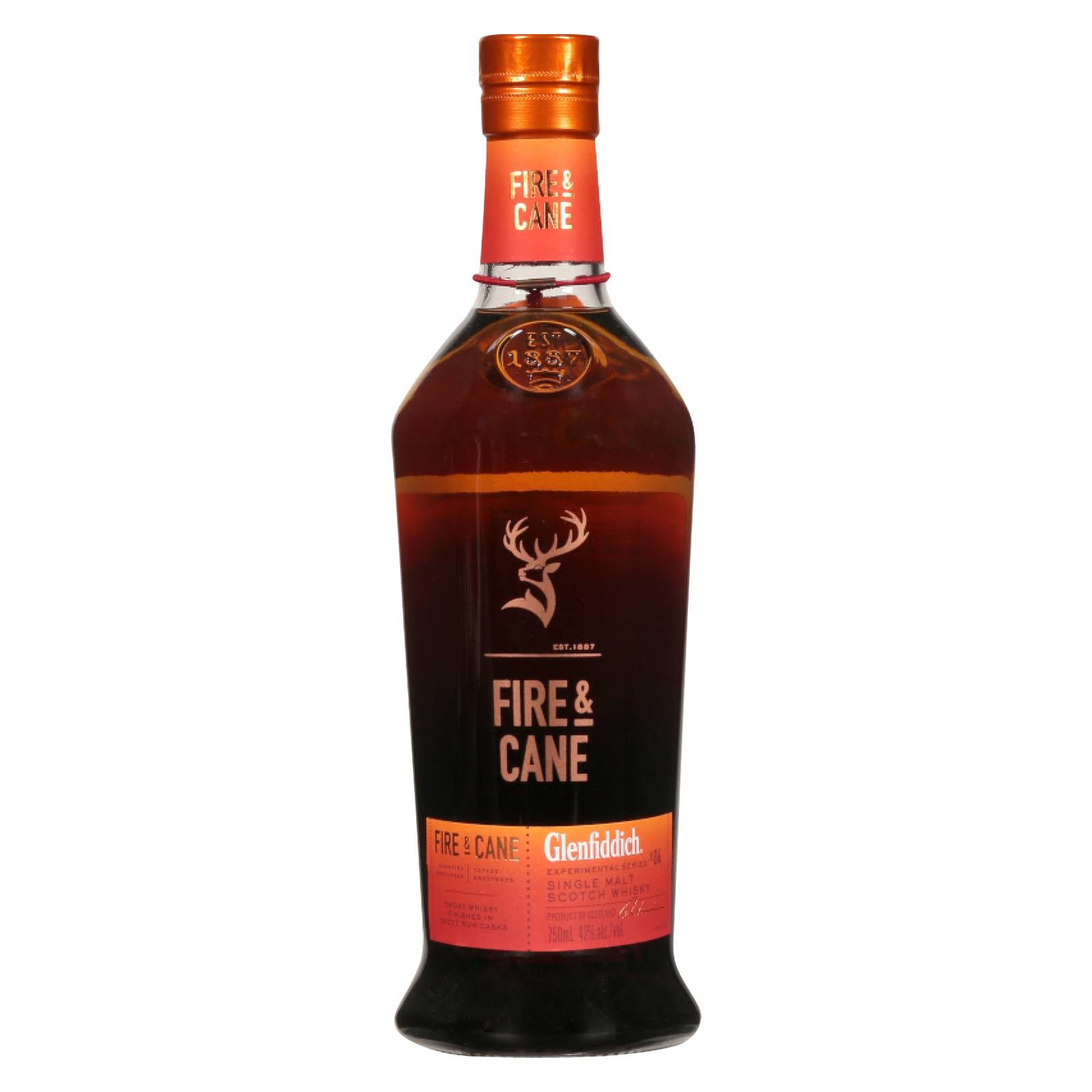 Glenfiddich Scotch Whisky, Single Malt, Fire & Cane - 750 ml