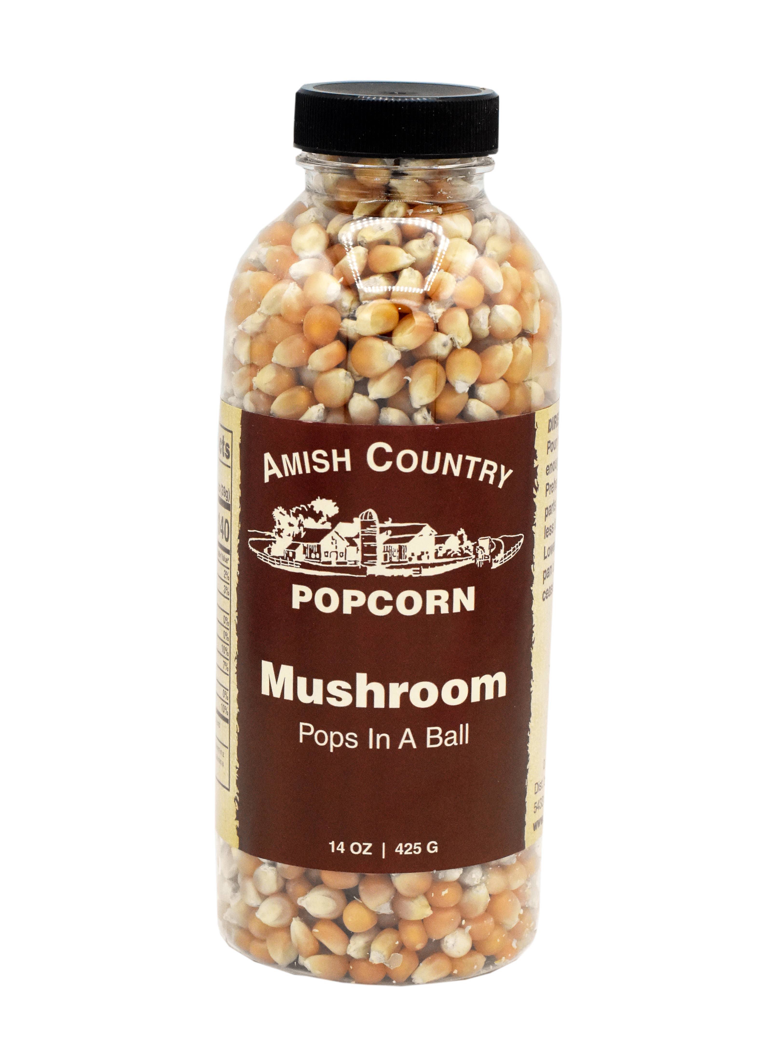 Amish Country Popcorn | 14 oz Bottle | Mushroom Popcorn Kernels | Old