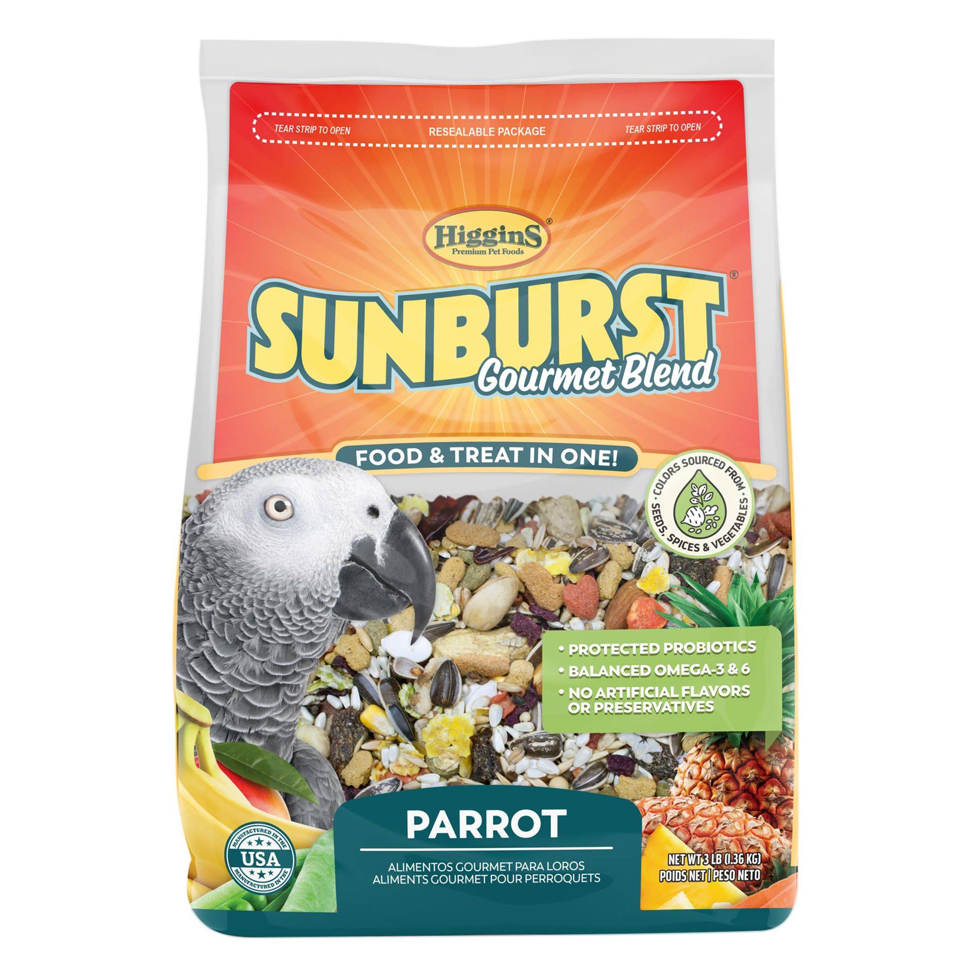 Higgins Sunburst Parrot Food - 3lbs