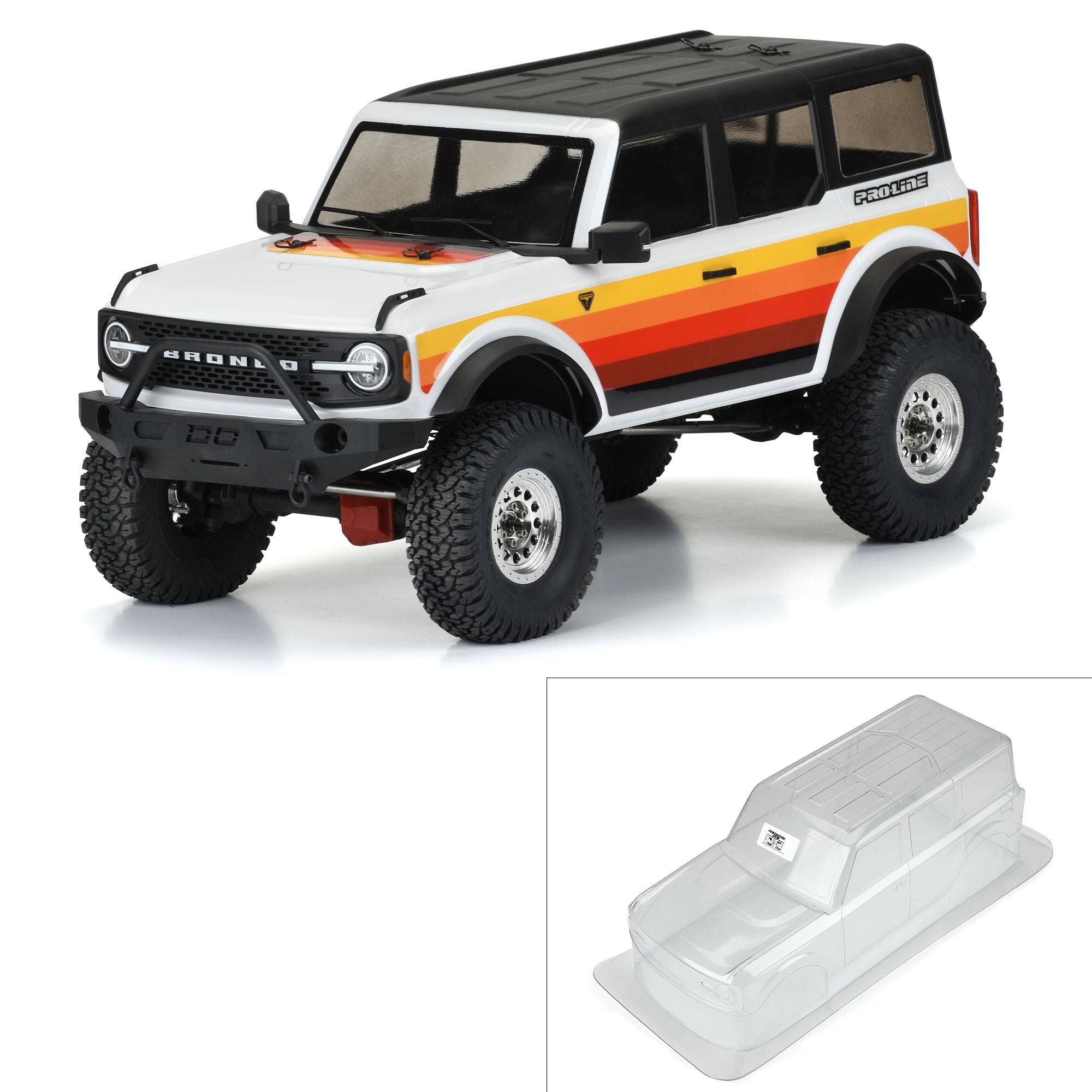 Proline Racing PRO 357000 Pro-Line 2021 Ford Bronco Clear Body 12.3" Crawlers