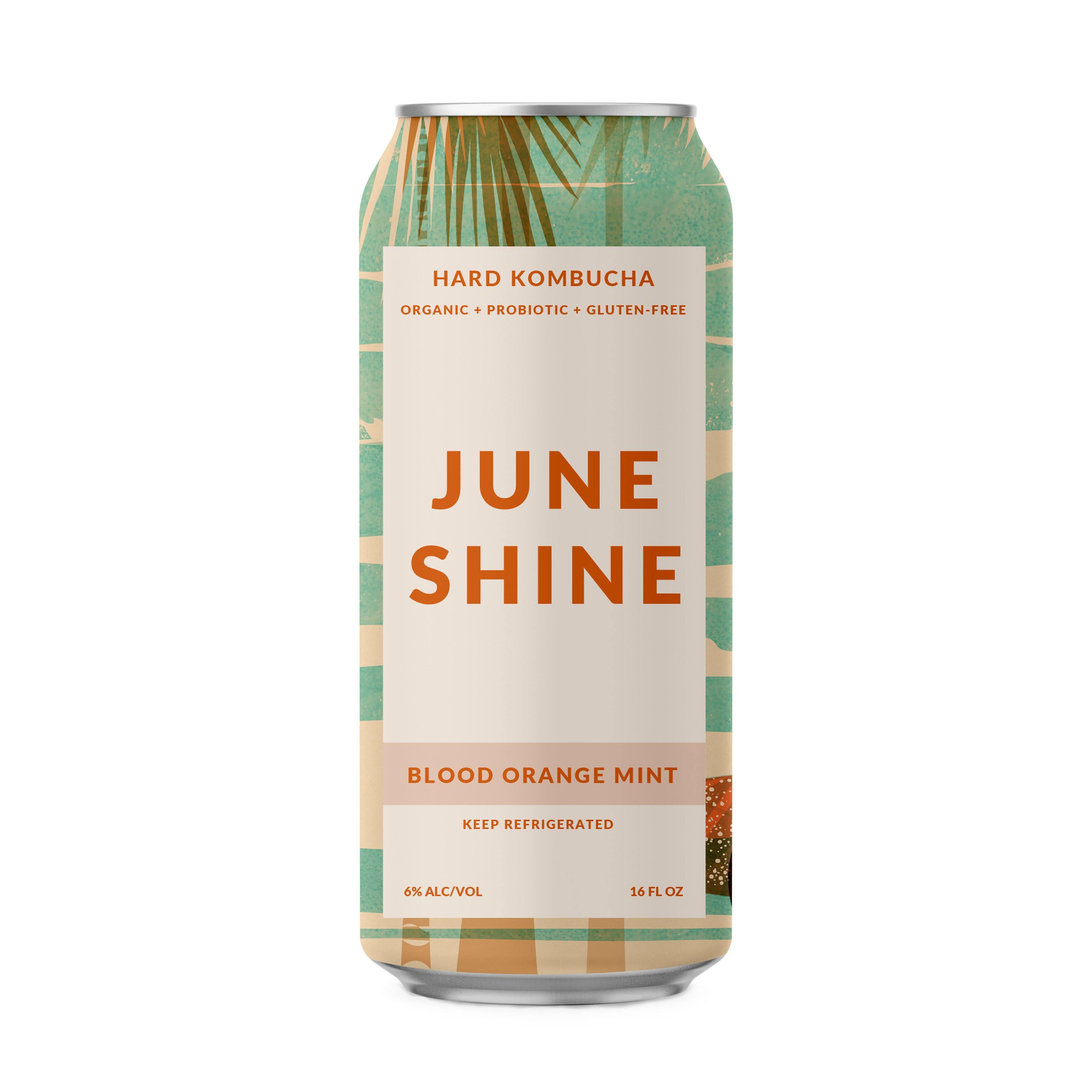 June Shine Hard Kombucha, Blood Orange Mint - 16 fl oz