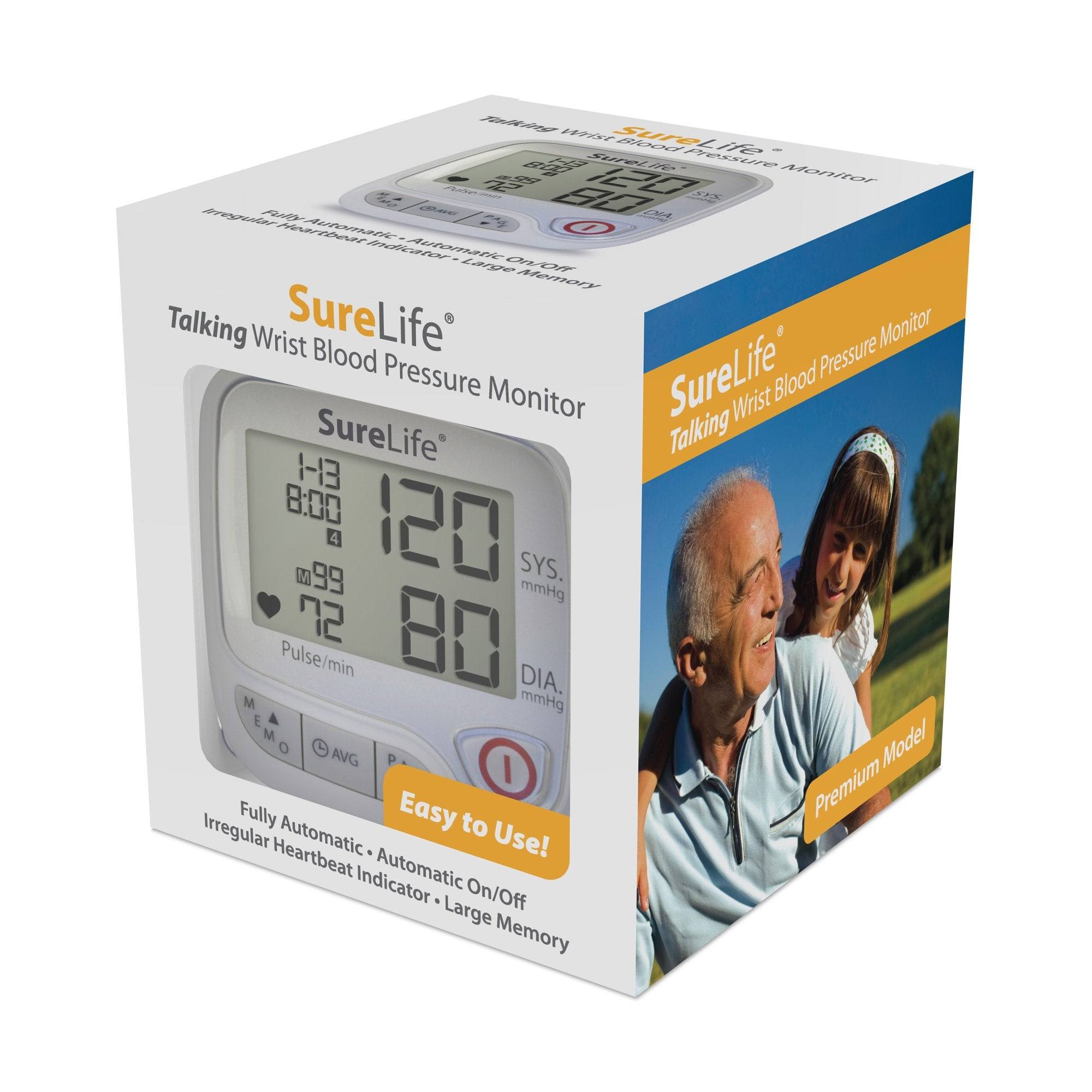 SureLife Talking Wrist Blood Pressure Monitor - White