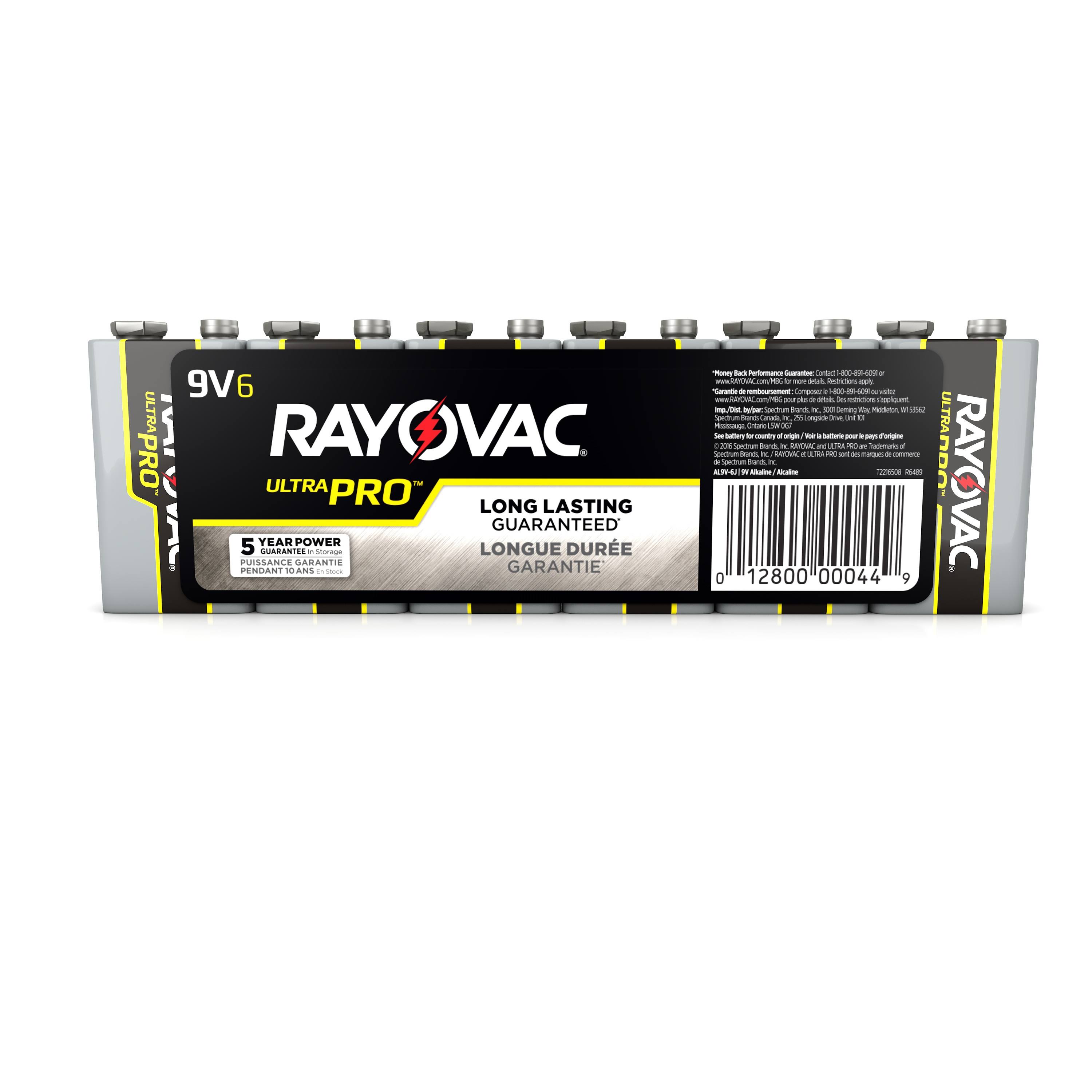 Rayovac Industrial Plus Alkaline Batteries - 9V, 6pk
