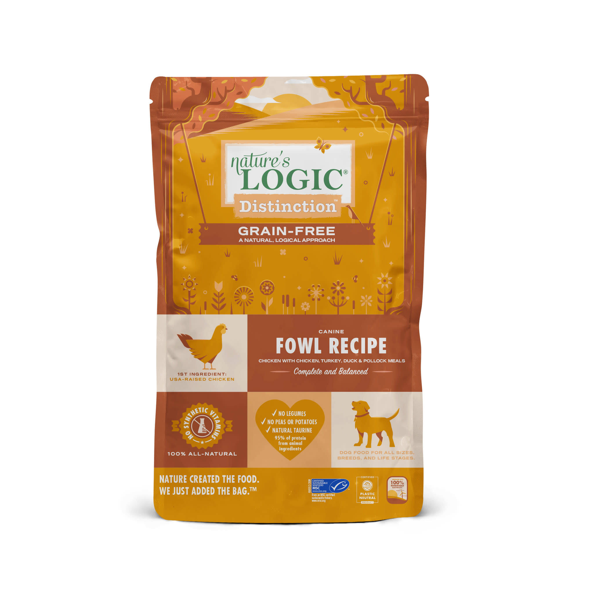 Nature's Logic Distinction Fowl Grain-Free Dry Dog Food, 24-lb