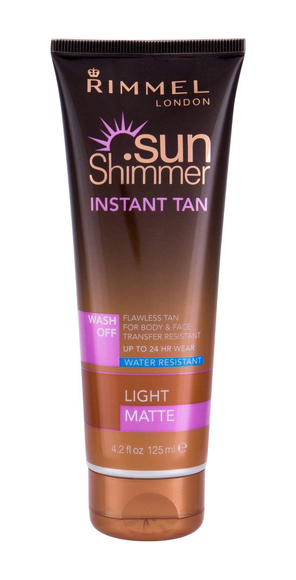 Rimmel London Sunshimmer Instant Tan Cream - Light Matte, 125ml