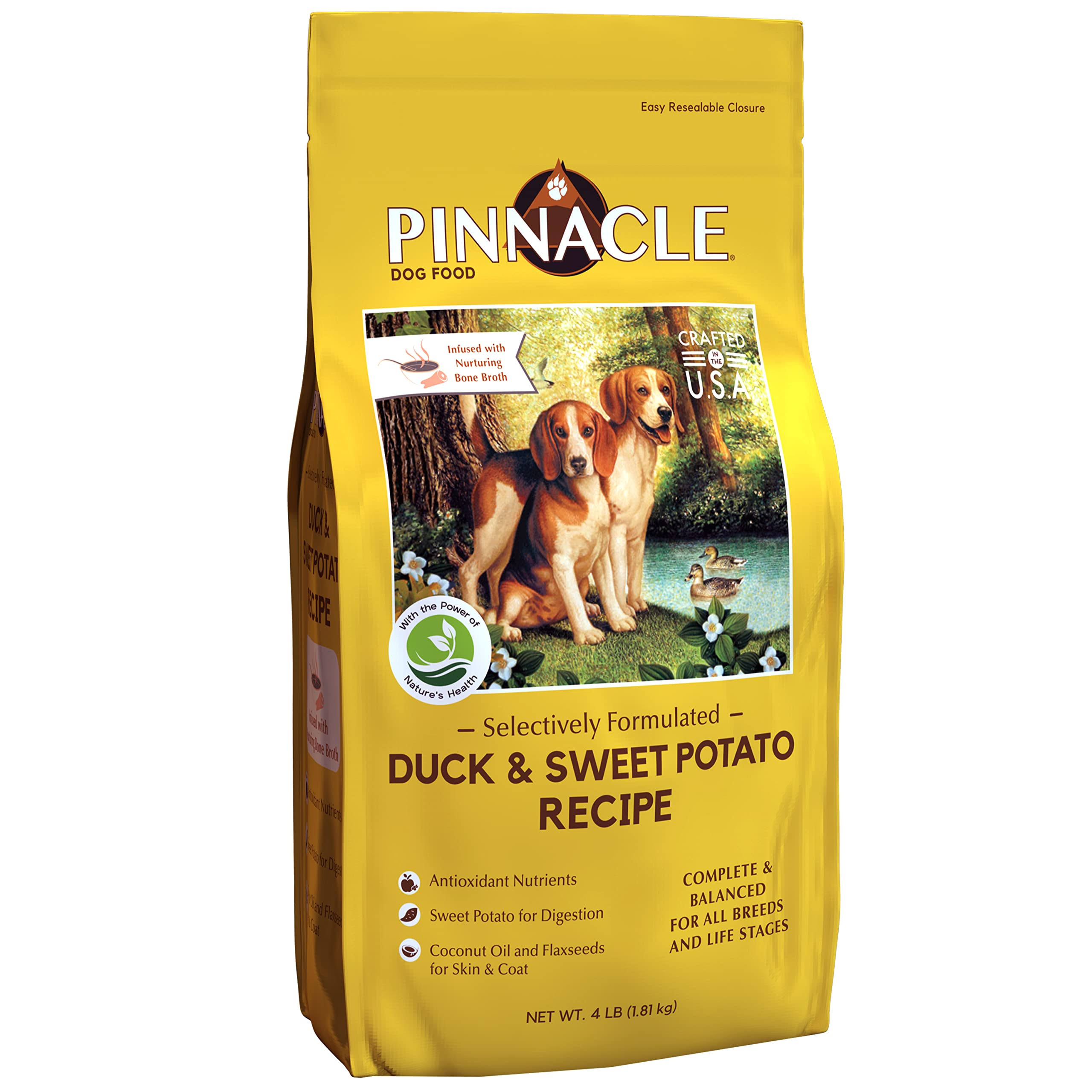 Pinnacle Duck & Sweet Potato Dry Dog Food, 4-lb Bag