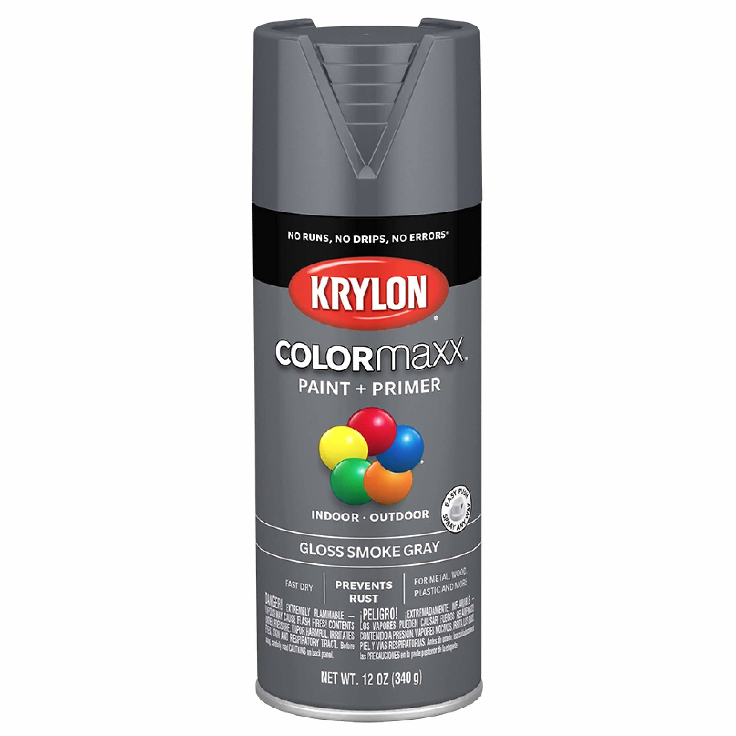 Krylon COLORmaxx 12 oz. Gloss Spray Paint, Smoke Gray
