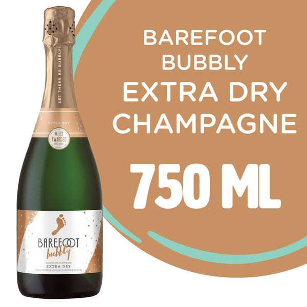 Barefoot Bubbly Champagne - Extra Dry, 750ml