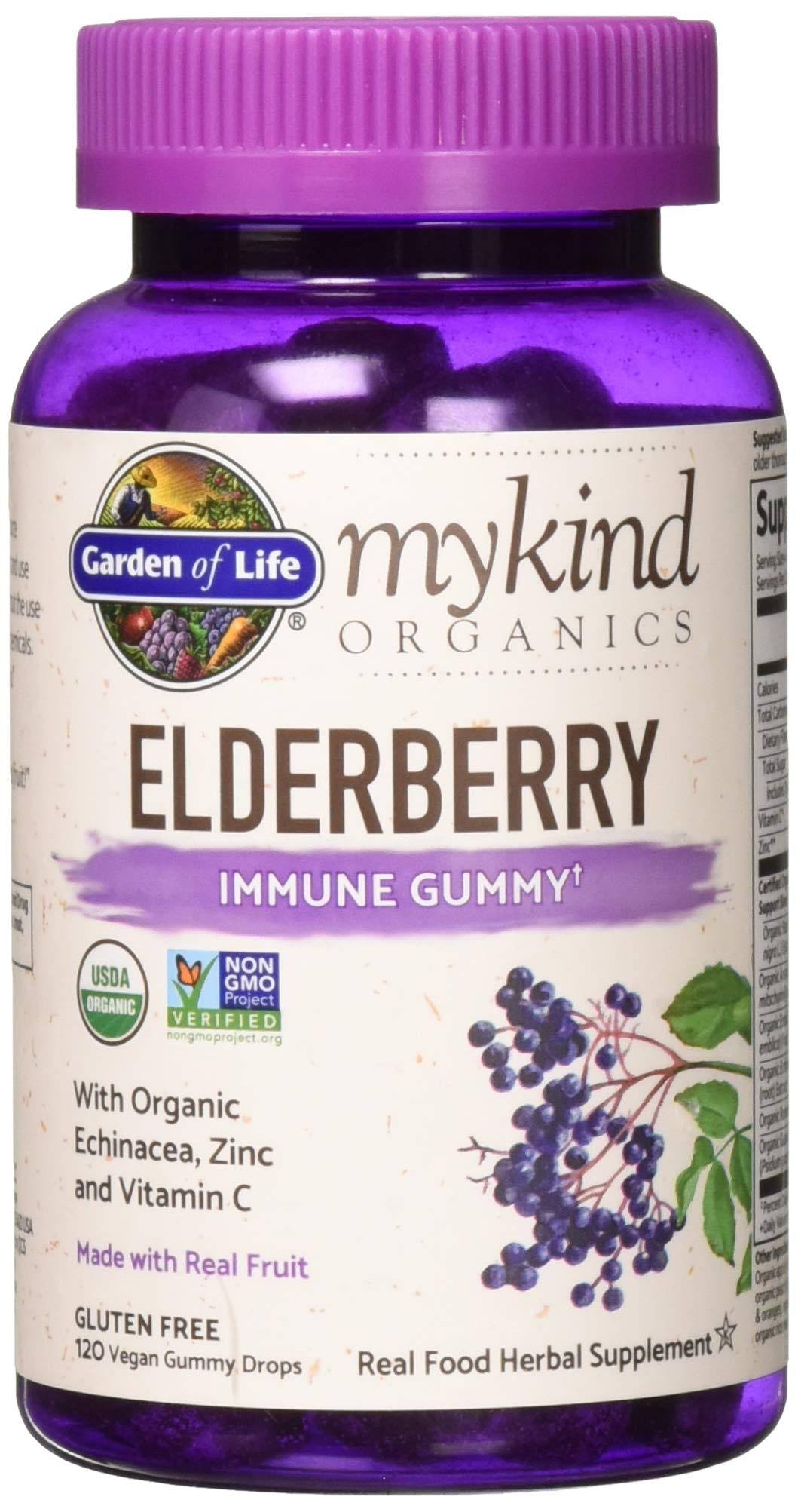 Garden of Life Mykind Organics Elderberry Immune Gummy Herbal Supplement - 120ct