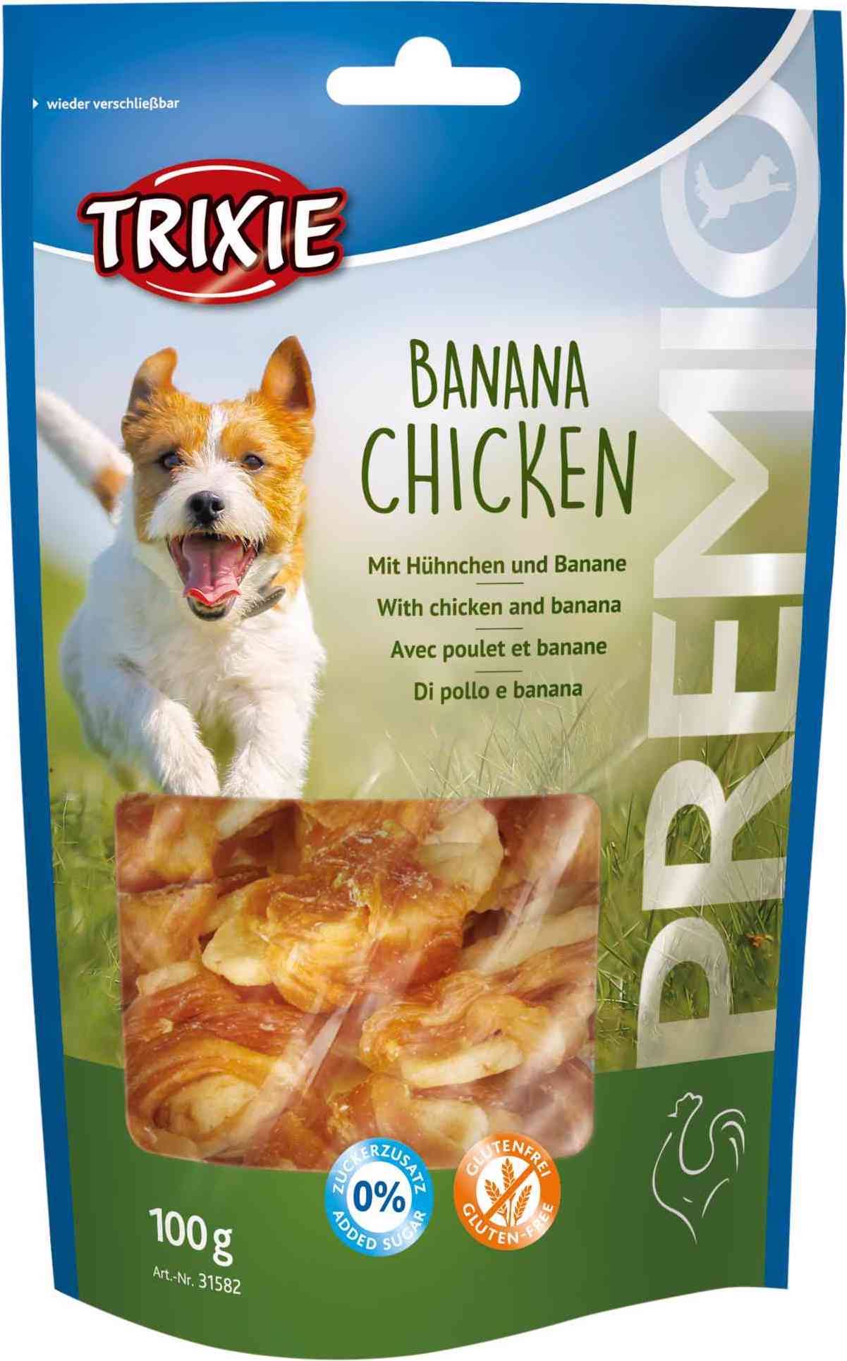 Trixie Premio Dog Treat - Banana Chicken, 100g