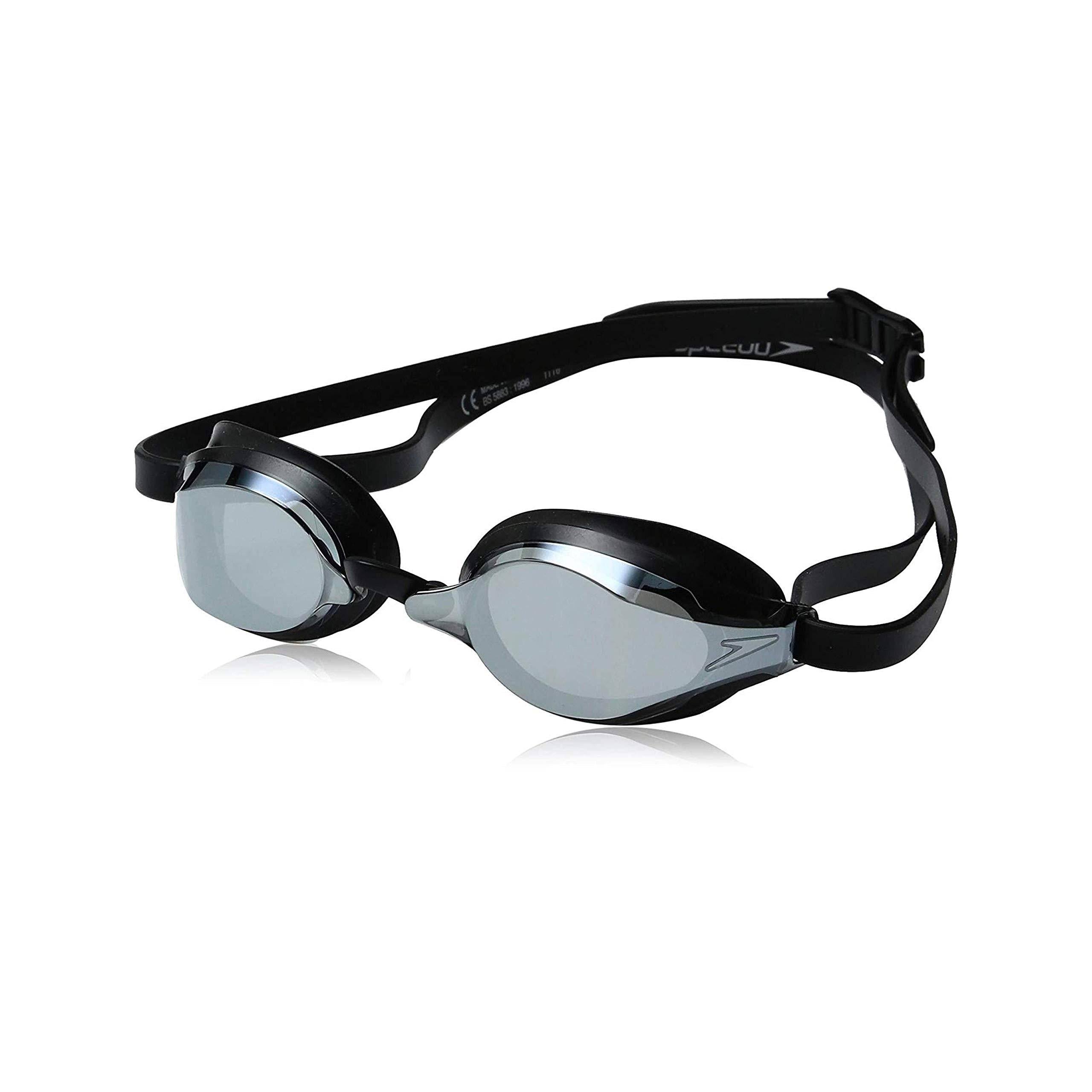 Speedo Speed Socket 2.0 Mirrored Swim Goggles - Black/Silver, One Size