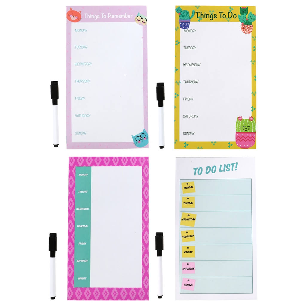 Jot Magnetic Dry Erase Planners with Markers (Cat)